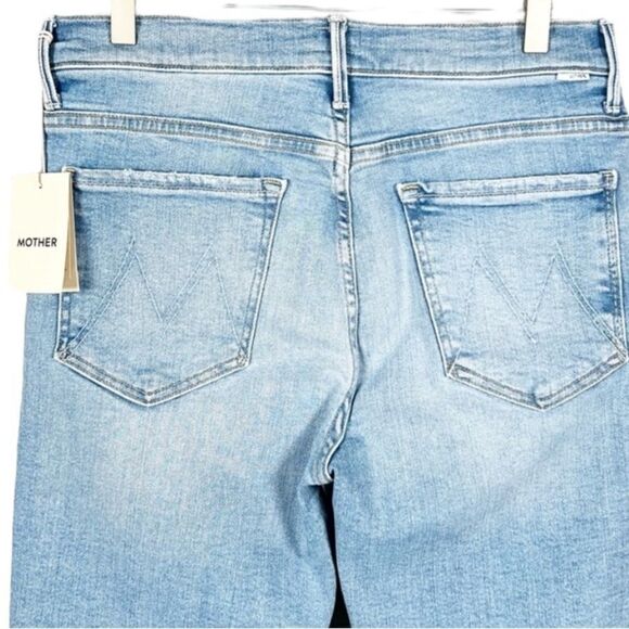 NWT Mother Insider Crop Step Fray Hem Limited Edition Light Denim Straight Jeans - Picture 12 of 16
